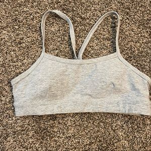 Alo Soft Sports Bra S Heather Gray